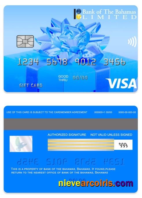 Bahamas bank of the Bahamas Gift card